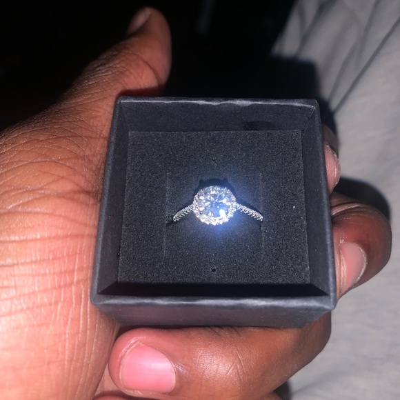 Jewelry - 1CT Moissanite Engagement Halo Ring – VVS Clarity – 925 Sterling Silver